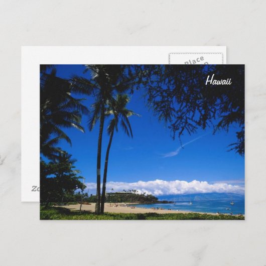 Hawaiiaans Strand Briefkaart (Voorkant / Achterkant)
