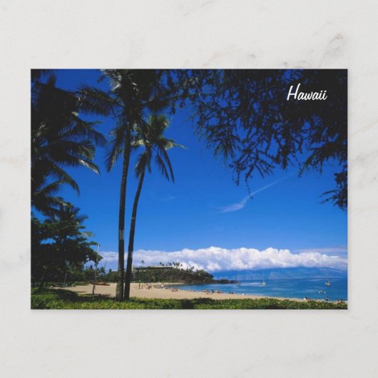 Hawaiiaans Strand Briefkaart (Voorkant)
