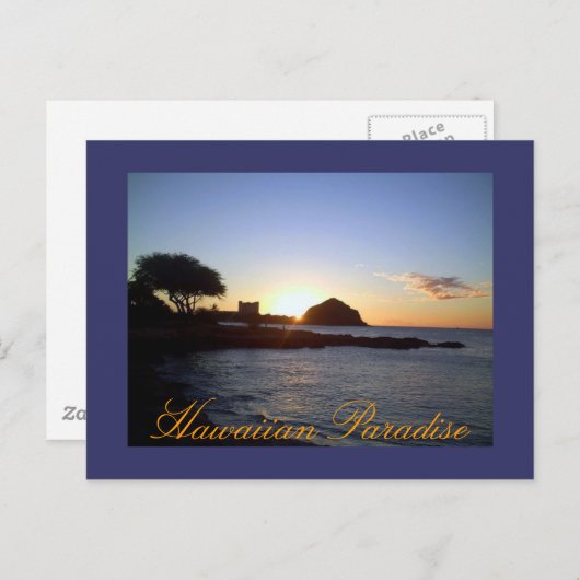 Hawaiiaans strand Sunset Briefkaart (Voorkant / Achterkant)