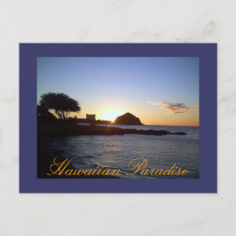 Hawaiiaans strand Sunset Briefkaart