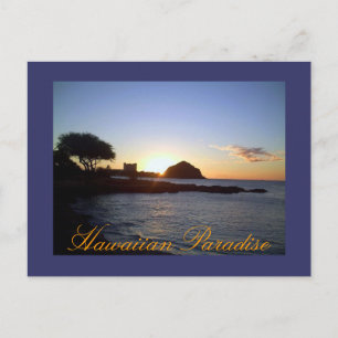 Hawaiiaans strand Sunset Briefkaart
