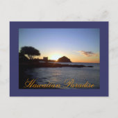 Hawaiiaans strand Sunset Briefkaart (Voorkant)