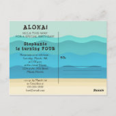 Hawaiiaans Surfmeisje Briefkaart (Achterkant)