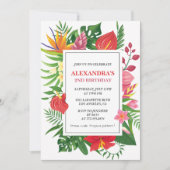 Hawaiiaans thema 2e verjaardagsfeest Hibiscus Kaart (Voorkant)