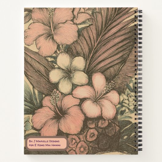  Hawaiiaans tropisch fruit Notitieboek (Achterkant)