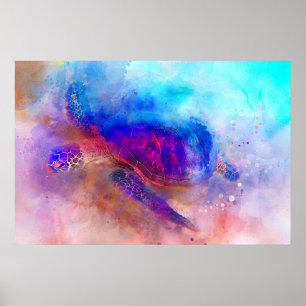 Hawaiiaans Zee Poster Waterverf