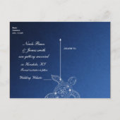 Hawaiiaans Zee schilder wit blauw strand behalve d Aankondigingskaart (Achterkant)