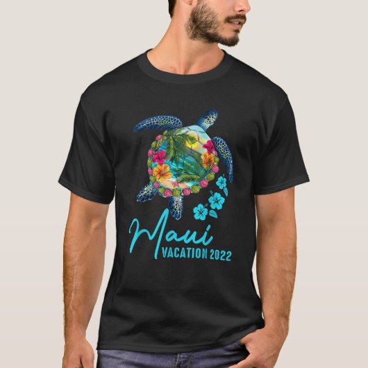 Hawaiiaans Zee Turtle Maui Matching Family Vacking T-shirt (Voorkant)
