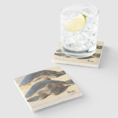 Hawaiiaans Zee Turtle Onderzetter (Zijkant)