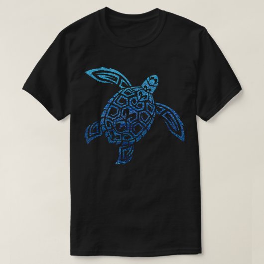 Hawaiiaans Zee Turtle Tribal Polynesiaans Tattoo P T-shirt (Design voorkant)