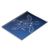 Hawaiiaans Zee Turtle White op Blue Beach Tropical Notitieboek (Linkerzijde)