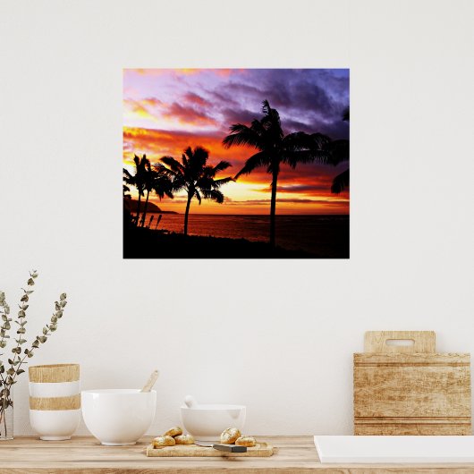 Hawaiiaans zonneklaar poster afdrukken (Keuken)