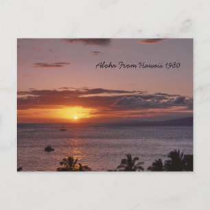  Hawaiiaans zonsonderganglandschap Aloha Hawaii Briefkaart