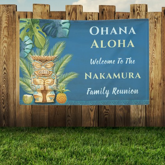 Hawaiiaanse Aloha Luau Familiereünie Spandoek