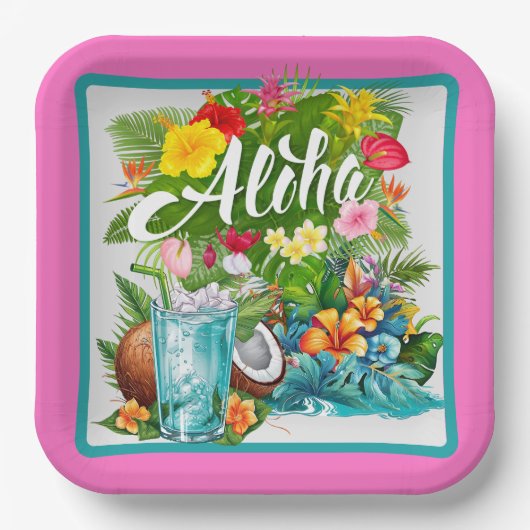 Hawaïiaanse Aloha Papieren Bordje (Voorkant)