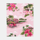  Hawaiiaanse barkdoek ontworpen door tropische eil Fleece Deken (Voorkant)