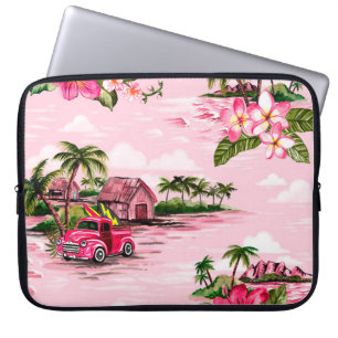 Hawaiiaanse barkdoek ontworpen door tropische eil Laptop Sleeve