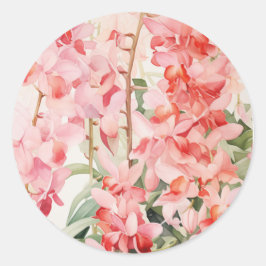 Hawaiiaanse bloementrapsgewijze orchideeën Ronde Sticker