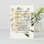 Hawaiiaanse bruiloft Frangipani uitnodiging (Staand voorkant)