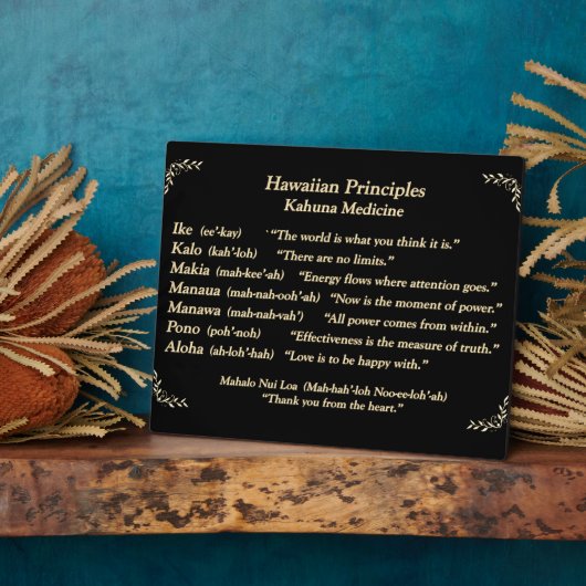 Hawaiiaanse citaten fotoplaat (Zijkant)