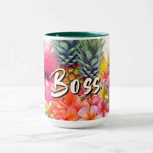 Hawaiiaanse Collectie Boss-tekst Mok (Midden)