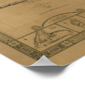 Hawaiiaanse eilanden, 1876,  kaart Hawaï Poster (Hoek)