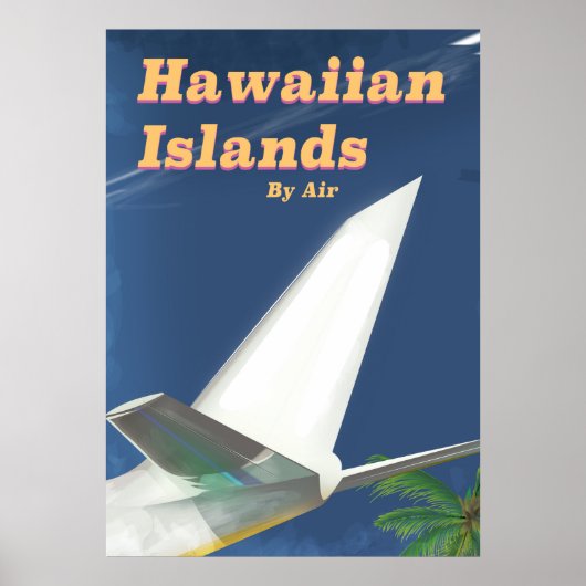 Hawaiiaanse eilanden commercieel reisposter poster (Voorkant)
