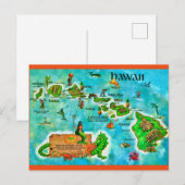 Hawaiiaanse Eilanden Pretkaart Briefkaart (Voorkant / Achterkant)