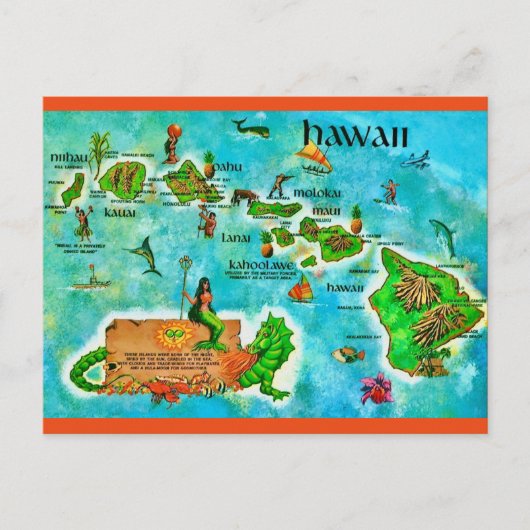 Hawaiiaanse Eilanden Pretkaart Briefkaart (Voorkant)