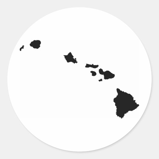 Hawaiiaanse eilanden ronde sticker (Voorkant)