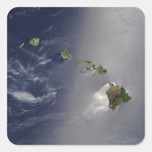 Hawaiiaanse eilanden vierkante sticker (Voorkant)