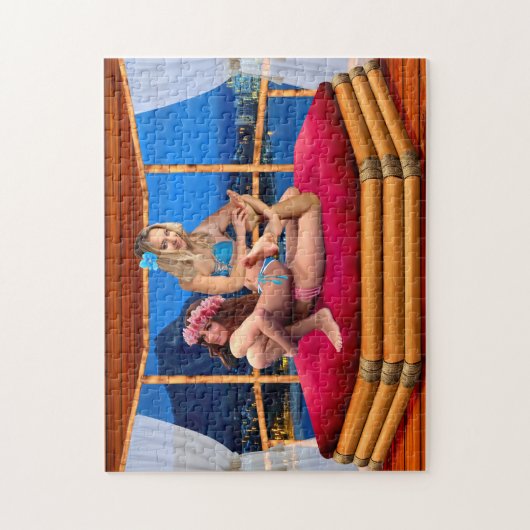 HAWAIIAANSE FANTASIEWRESTELEN LEGPUZZEL (Verticaal)
