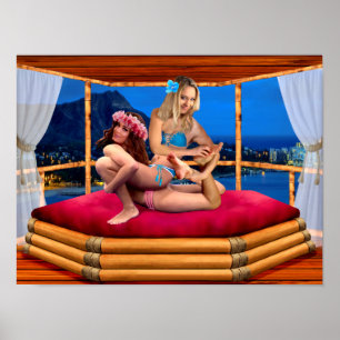 HAWAIIAANSE FANTASIEWRESTELEN POSTER