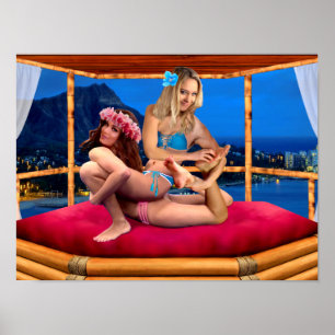 HAWAIIAANSE FANTASIEWRESTELEN POSTER