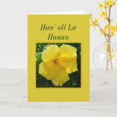 Hawaiiaanse Gelukkige Verjaardag -- La Hanau van Kaart (Gele Bloem)