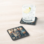 Hawaiiaanse geschilderde surfplanken bier onderzetter (Rechterzijde)