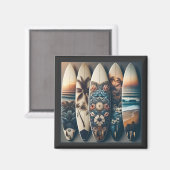 Hawaiiaanse geschilderde surfplanken magneet (Voorkant / Achterkant)