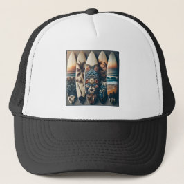 Hawaiiaanse geschilderde surfplanken trucker pet