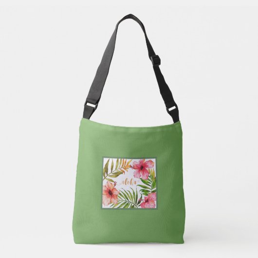 Hawaiiaanse groene of bruine kruiszak crossbody tas (Voorkant)