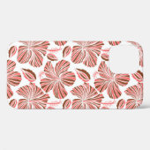 Hawaiiaanse hibiscus bloemen: bruine tropische sti Case-Mate iPhone case (Achterkant (horizontaal))