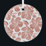 Hawaiiaanse hibiscus bloemen: bruine tropische sti glas ornament<br><div class="desc">Hawaïaans tropisch natuurlijk bloemig in bruine kleuren. Hibiscus bloeit op een witte achtergrond in een trendy stijl. Laat hibiscusbloemen op een witte achtergrond u naar de schoonheid van Hawaï brengen. Hibiscus Harmony: bloemen in aardetinten te wachten. achtergrond, abstract, strand, zomer, papier, natuur, illustratie, partij, landschap, blad, wit, retro, plant, tropisch,...</div>