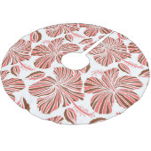 Hawaiiaanse hibiscus bloemen: bruine tropische sti kerstboom rok (Gekanteld)