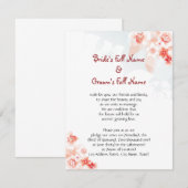 Hawaiiaanse Hibiscus in Rood Sinaasappel Kaart (Voorkant / Achterkant)