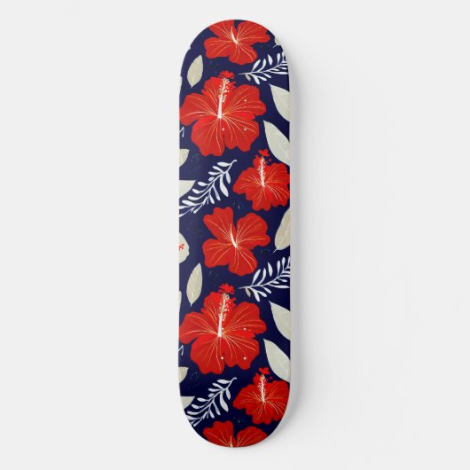 Hawaiiaanse hibiscus print persoonlijk skateboard (Voorkant)