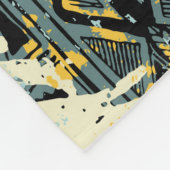 Hawaiiaanse hibiscus stof met tribale achtergrond fleece deken (Hoek)