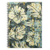 Hawaiiaanse hibiscus stof met tribale achtergrond notitieboek (Voorkant)