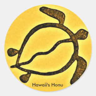 Hawaiiaanse honingschildpad ronde sticker
