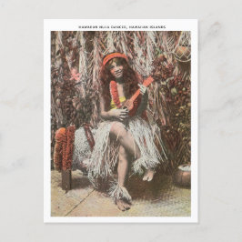 Hawaiiaanse Hula danser spelen Ukulele Briefkaart