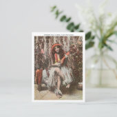  Hawaiiaanse Hula danser spelen Ukulele Briefkaart (Staand voorkant)