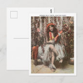  Hawaiiaanse Hula danser spelen Ukulele Briefkaart (Voorkant / Achterkant)